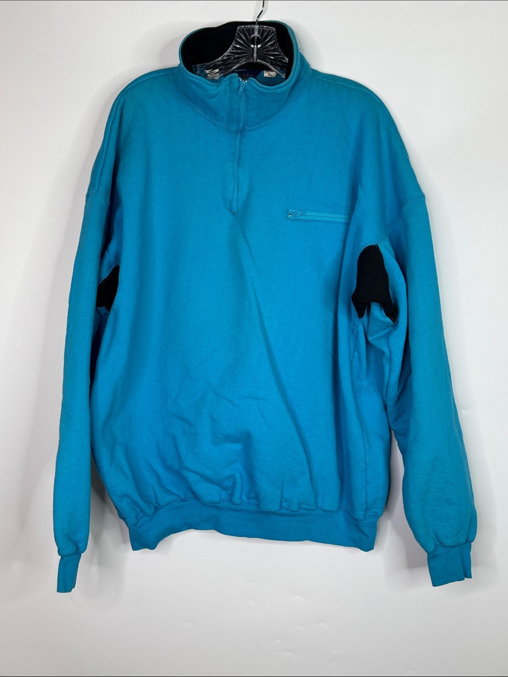 Vintage Columbia Blue Pullover 1/4 Zip Sweatshirt 90s Size XL